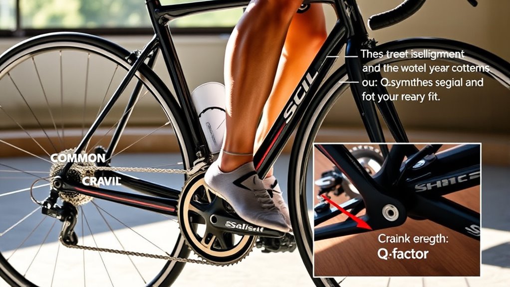 adjust crank length and q factor
