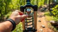 adjusting mountain bike suspension