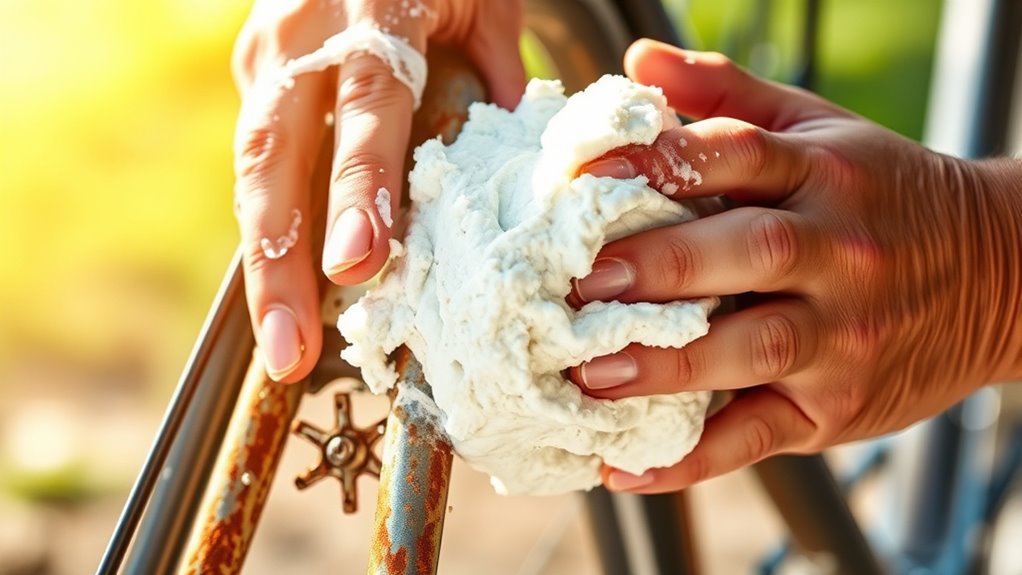 apply baking soda paste thoroughly