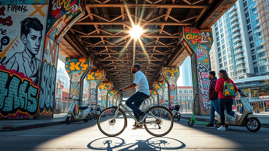 artists highlight cycling sustainability