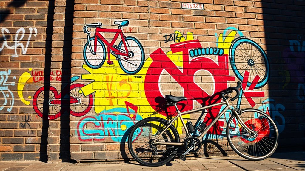 bicycle art urban spaces