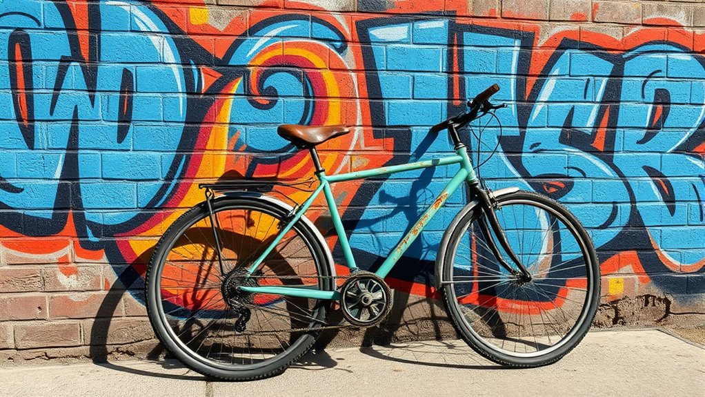 bicycles in urban art