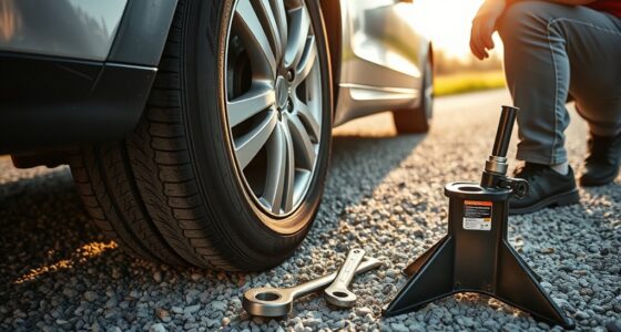 changing a flat tire