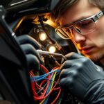 checking motorbike wiring connections
