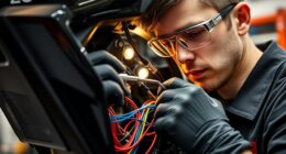 checking motorbike wiring connections