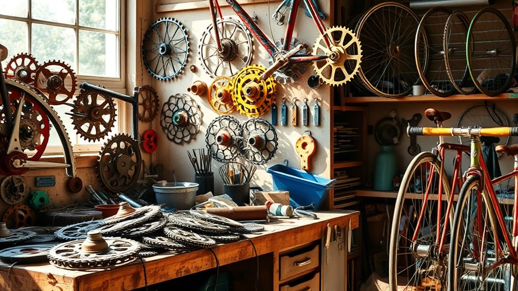 creative upcycling of bike parts
