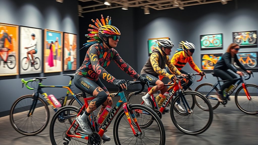 cycling art celebrates society