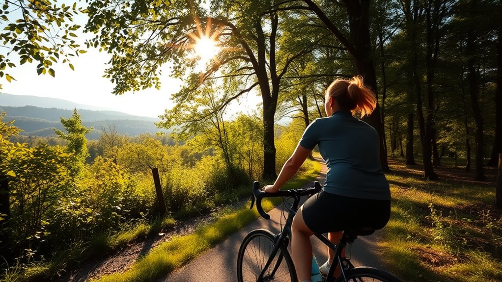 cycling boosts mood and stress