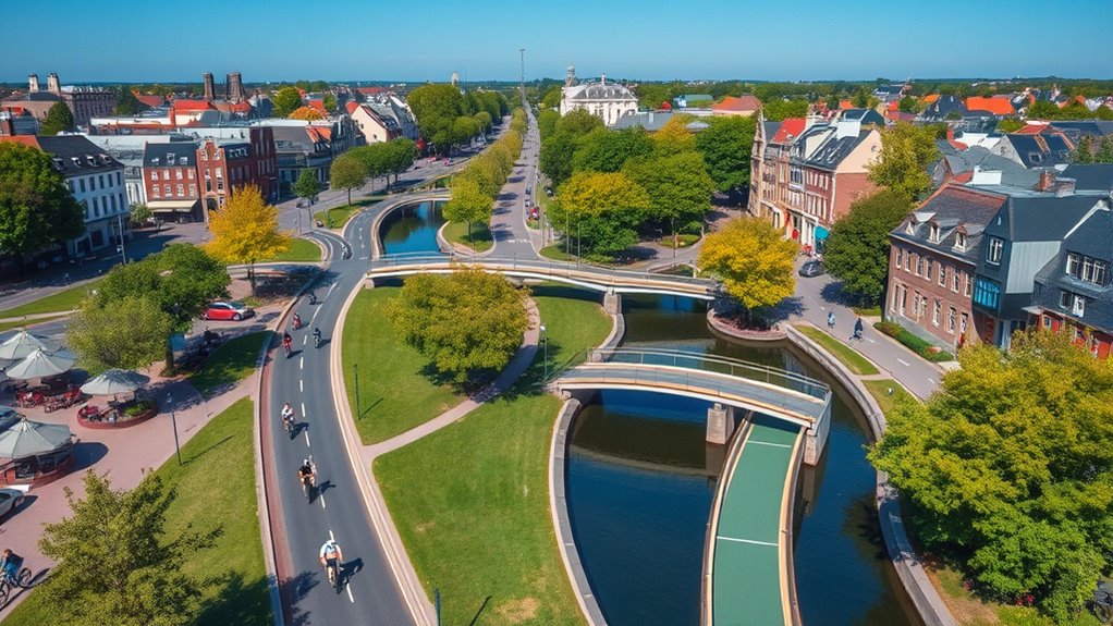 extensive interconnected cycling infrastructure