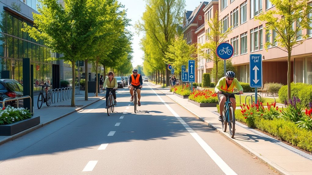 extensive regulated cycling infrastructure