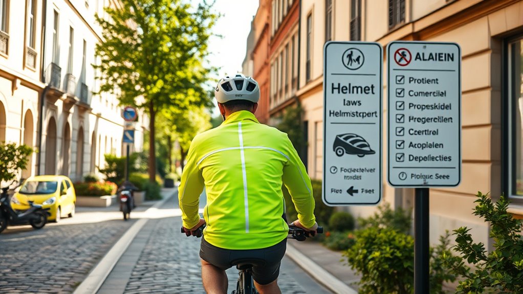 helmet laws vary europe wide
