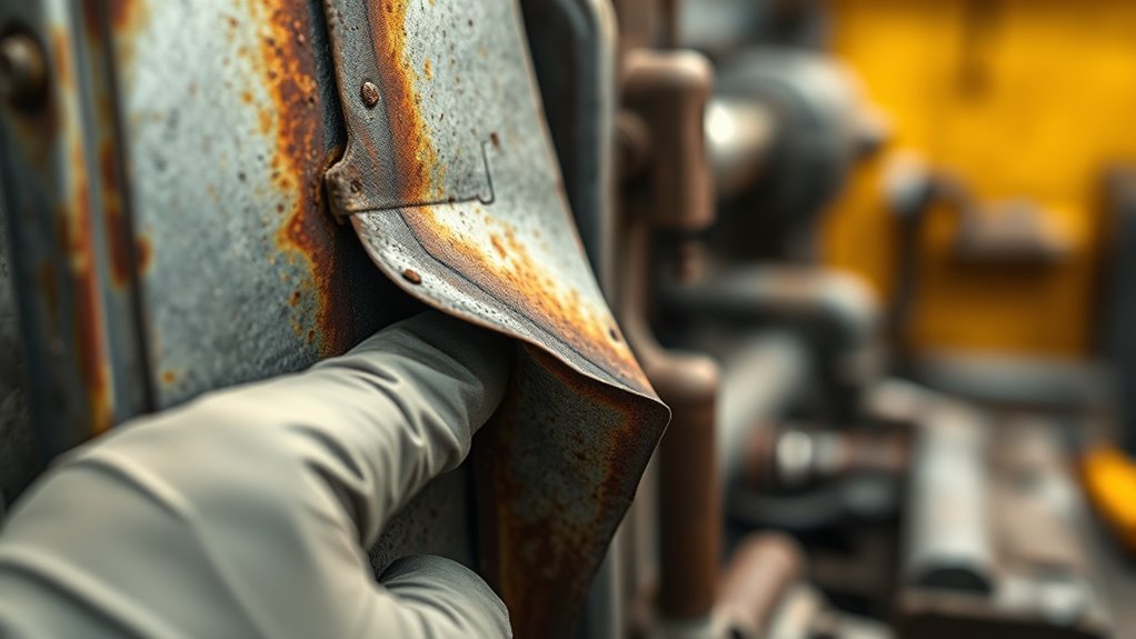 inspect concealed rust areas
