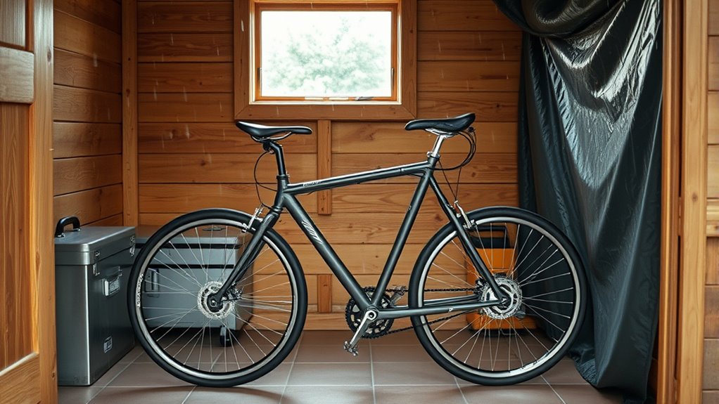 keep bike dry and sheltered