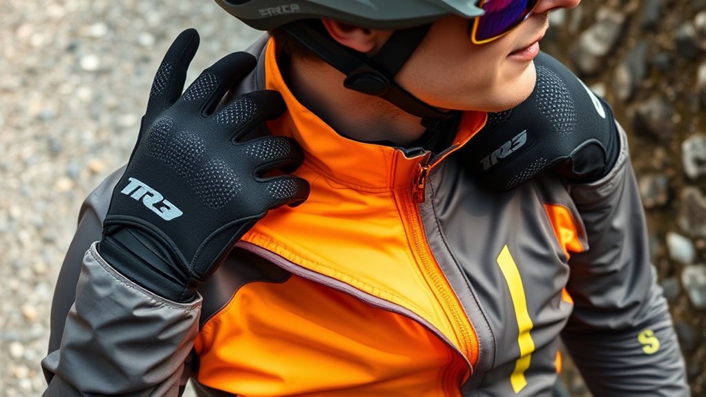 layered weather resistant cycling gear
