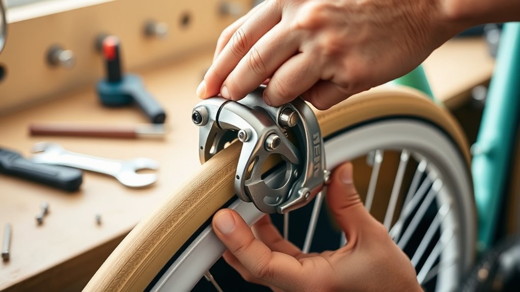 mount caliper and lever assembly