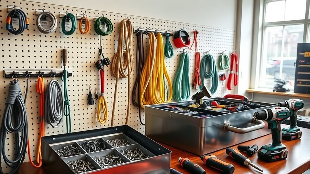 organize cords hoses tools