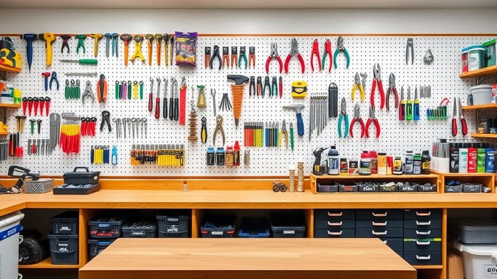 organize tools and supplies