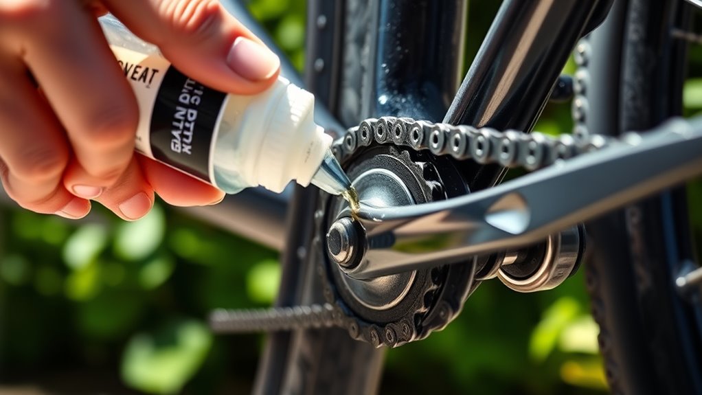 reapply chain lube carefully