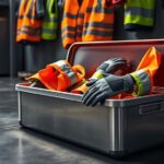 reflective safety gear storage