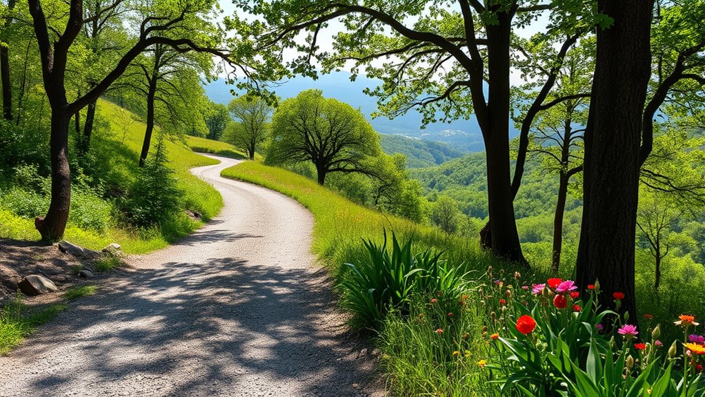 scenic mountain farmland trails
