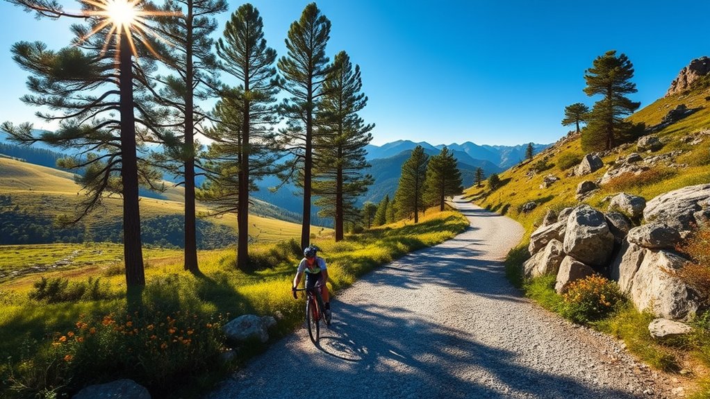 scenic pyrenees mountain trail