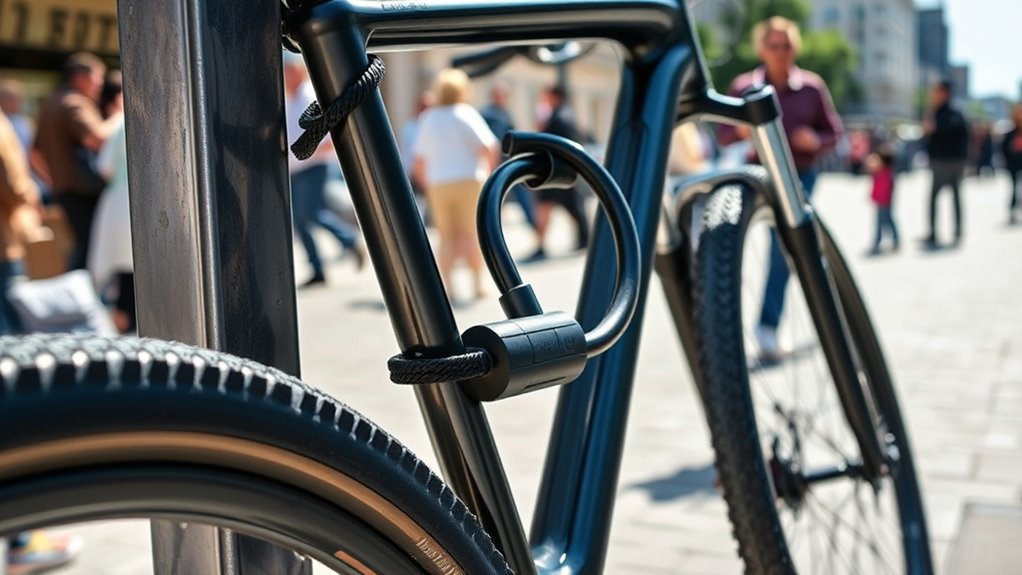 secure bike with strategic locks