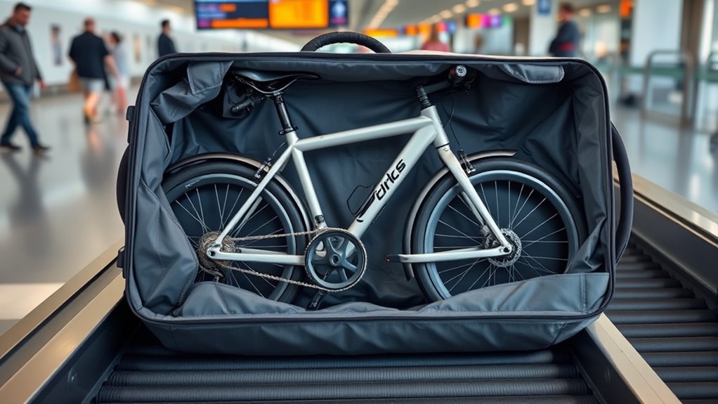 secure padded bike packaging