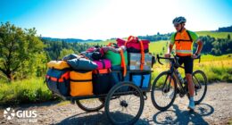 securely pack bike trailer gear