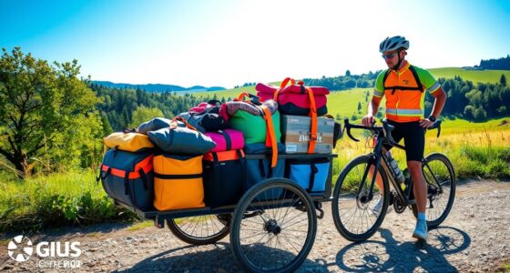 securely pack bike trailer gear