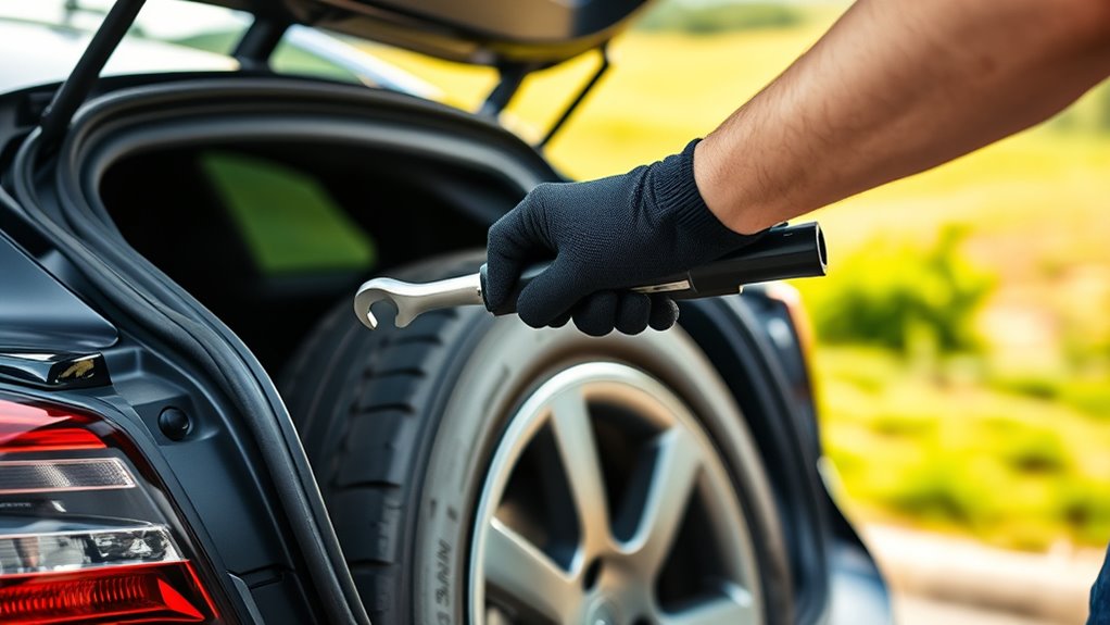 securely tighten spare tire