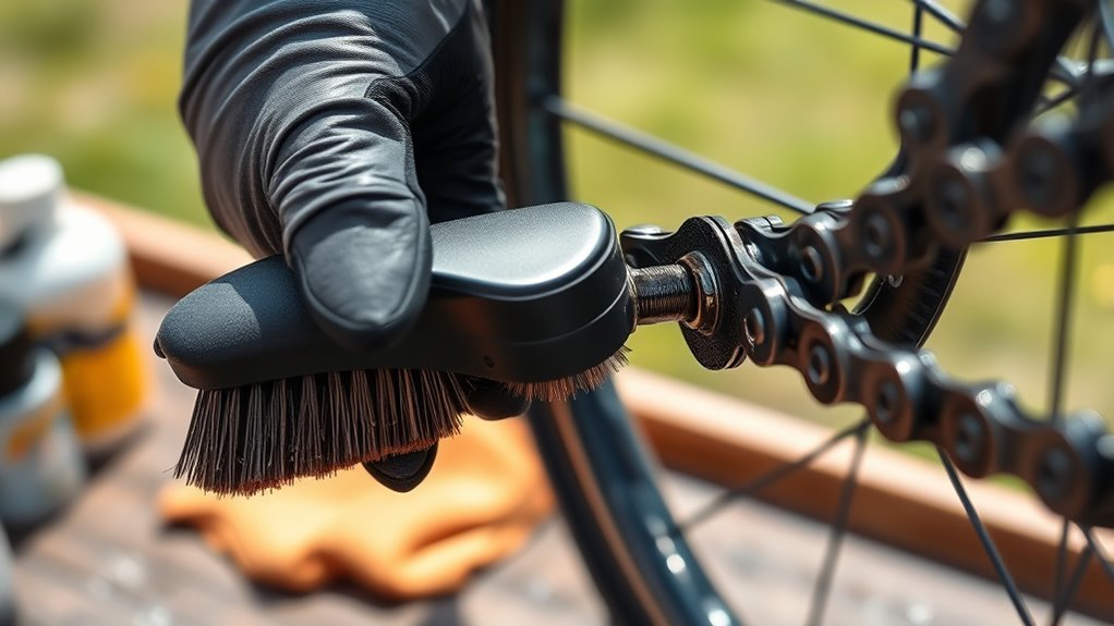 thorough chain cleaning process