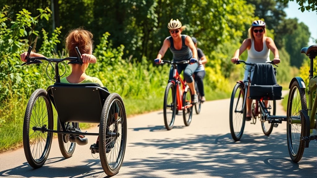 variety of adaptive bicycles