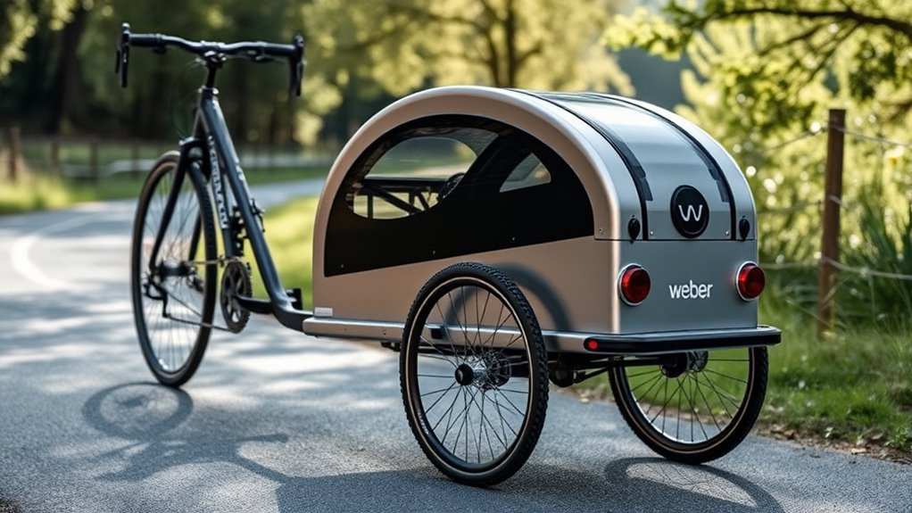 lightweight compact bike trailer