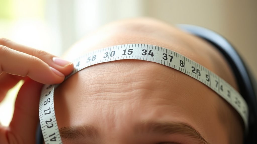 measure head accurately snug