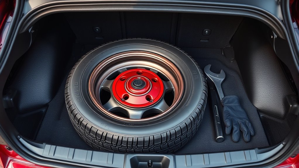 prepare tools and spare tire