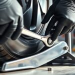 replace and inflate tire