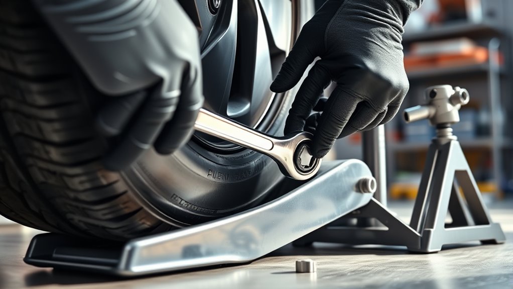 replace and inflate tire