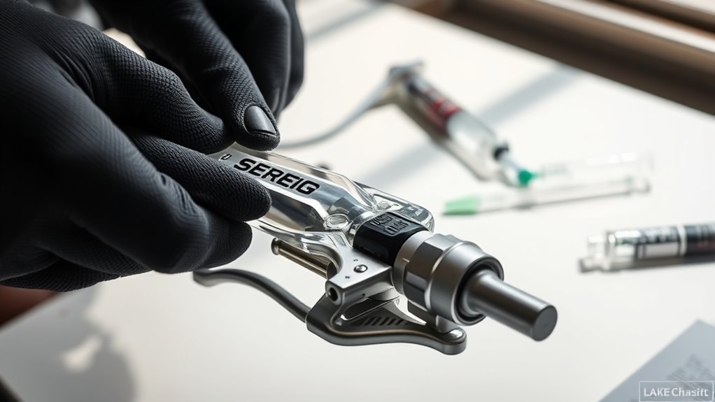 brake lever adjustment and fluid check
