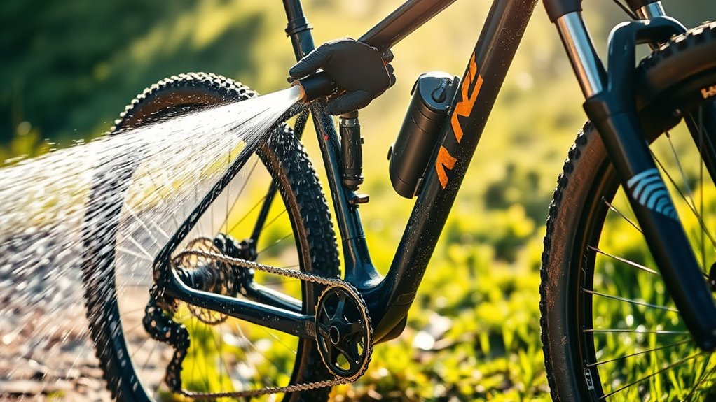 gentle rinse removes debris