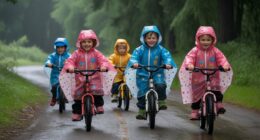 kids rain ponchos cycling