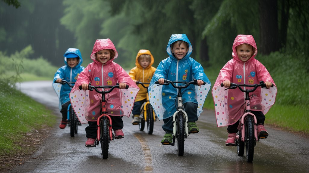 kids rain ponchos cycling