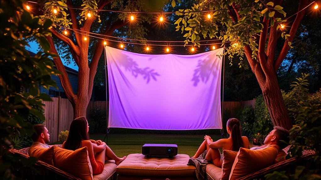 outdoor backyard movie projectors