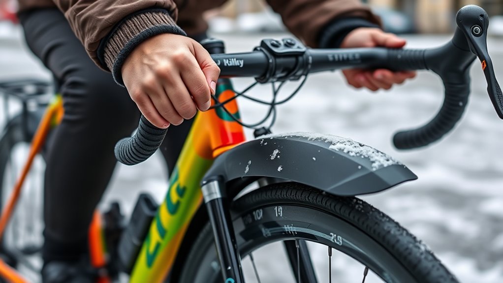 winter bike fender installation