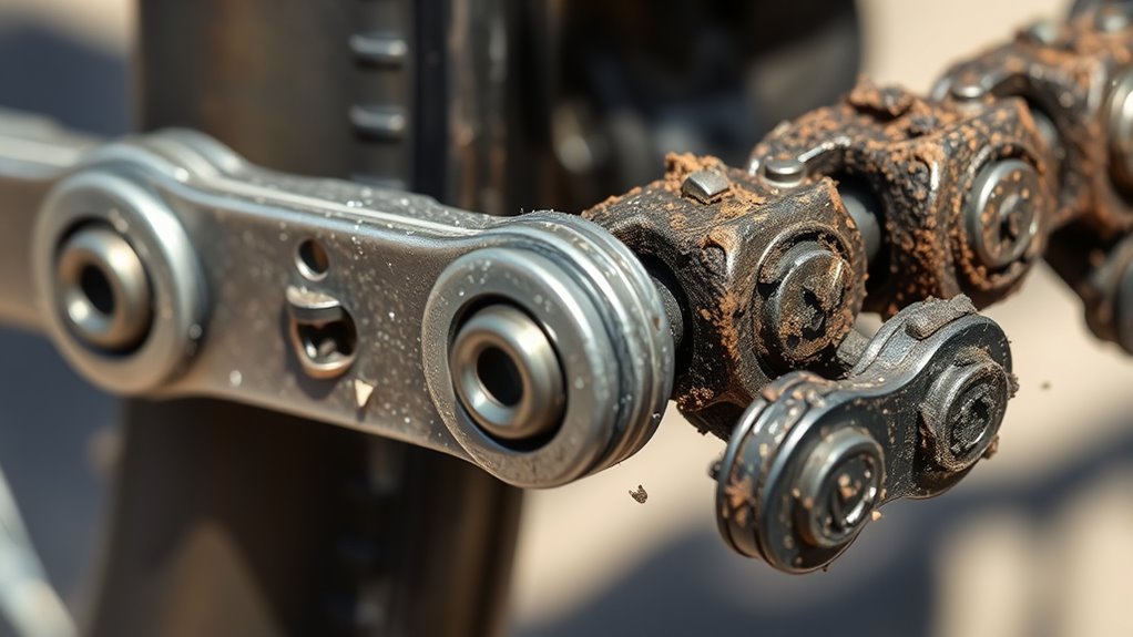 dirt buildup varies with lubrication