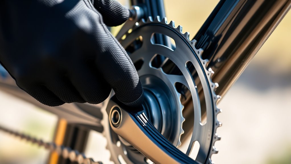 handle sharp rotating components carefully