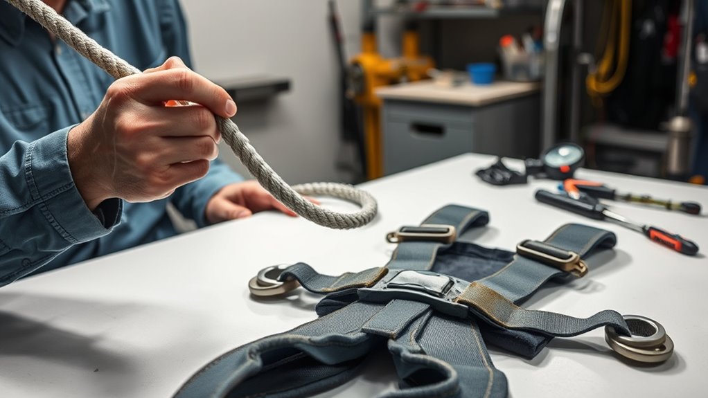 inspect ropes for damage