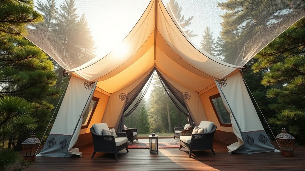 luxury camping shelter options