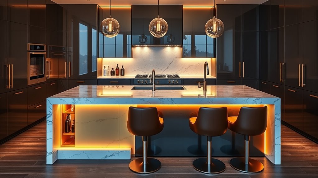 luxury kitchen island options