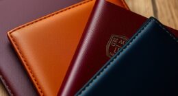 luxury leather passport sets