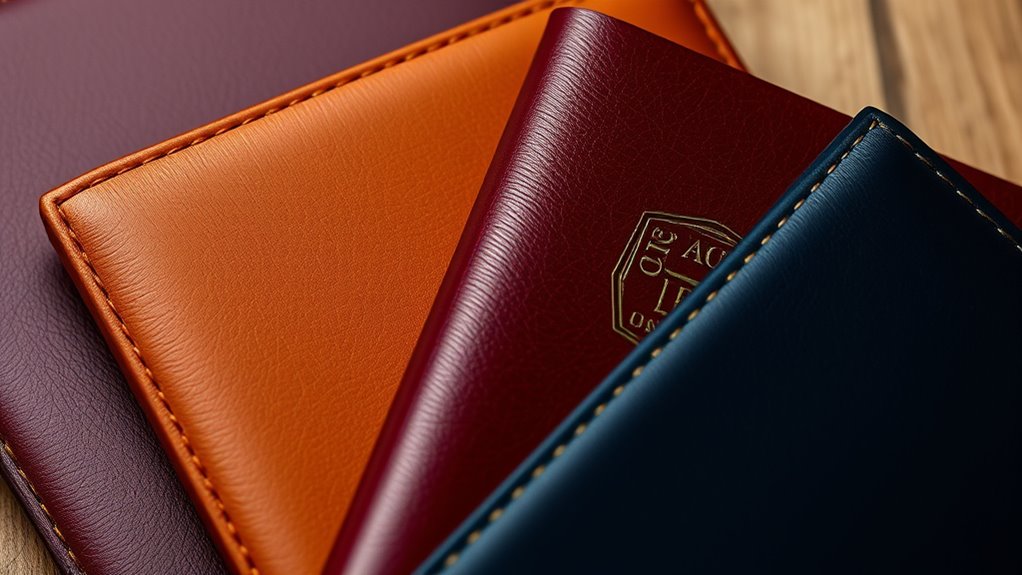 luxury leather passport sets